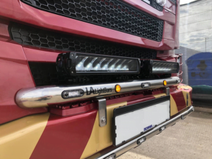 LA Quick fit LED marker lamp WHITE mounted on a Scania Next Gen truck - EAN: 6090544716738