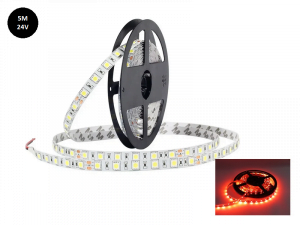 Vrachtwagen LED strip ROOD - LED strip voor 24 volt gebruik - zonder silicone laag - lengte 5 meter - EAN: 6090433492415