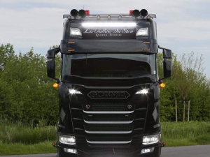 Hella Pablo Spiegellampe montiert auf Scania Next Gen - Spanischer Blinker mit LED