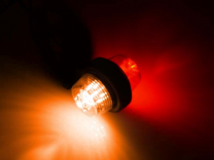 Gylle Danish LED width lamp for 12 & 24 volt use orange - red with clear glass - width lamp truck - width lamp trailer - width lamp Danish bumper