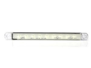 WAS LED Markierungsleuchte weiß großes Modell - Seitenmarkierung PKW, LKW, Anhänger, Anhänger, Wohnmobil oder Wohnwagen für 12 Volt und 24 Volt EAN: 5901323111723