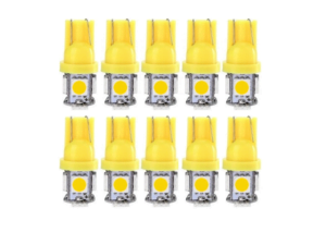 T10 led lamp ambergeel 24V - voordeelverpakking 10 stuks - voor 24 volt gebruik - EAN: 6090537048037