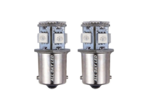 BA15S LED lamp blauw - geschikt voor 24 volt gebruikt - interieurverlichting voor vrachtwagen, camper en meer - met 8 SMD LED's - EAN: 7448151767770