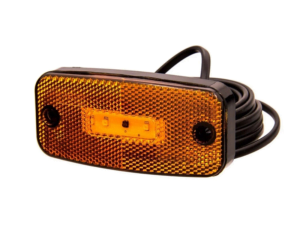 Strands LED marker lamp with reflector in orange - for 12 and 24 volt use - with holder - suitable as side marker - EAN 7323030166083