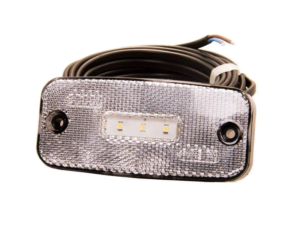 Strands LED markeringslamp met reflector in de kleur wit - voor 12 en 24 volt gebruik - met houder - geschikt voor markeringslamp voorkant - EAN: 7323030166106