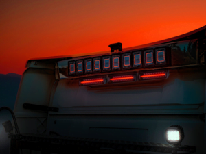 Strands Siberia RED Tiger gemonteerd op een Scania Next Gen vrachtwagen met Deense bumper - EAN: 7323030185794