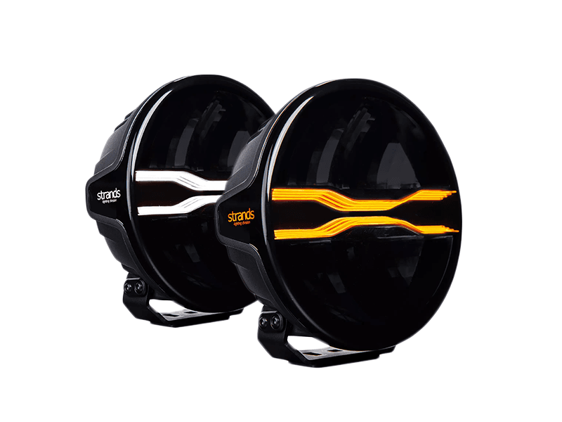 Strands FOR9T DRAGON DRIVE 9'' - verstraler met DUO COLOR standlicht in kleur WIT en ORANJE - geschikt voor 12 en 24 volt gebruik - lichtopbrengst 14000 lumen - voor auto, vrachtwagen, camper, aanhanger en meer - Strands 270969 - ECE R148 & ECE 149 keurmerk