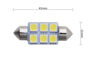 Soffitte LED Röhrenlampe 41mm für 24 Volt Betrieb - Farbe 3000K warmweiß - EAN: 6090543114191