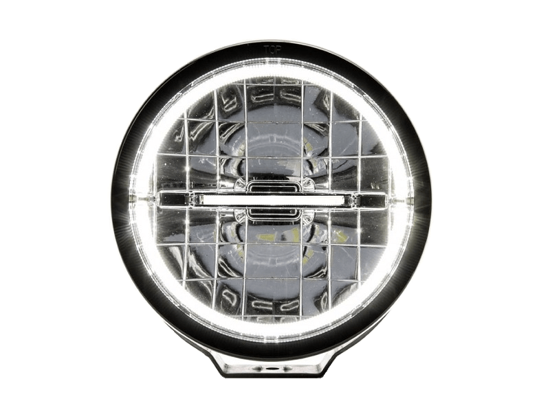 WAŚ W116 full LED Strahler mit LED Standlicht RING STREIFEN für 12 & 24 Volt Nutzung - EAN: 5903098970345
