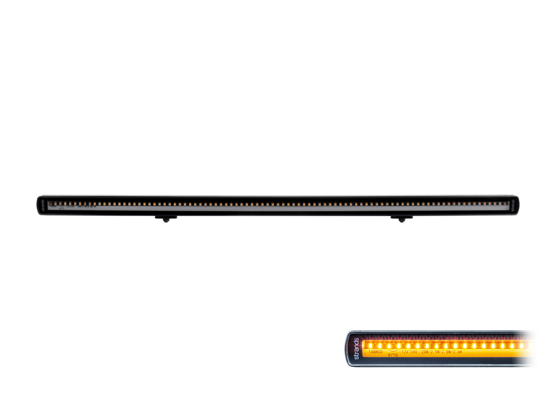 Strands Siberia Low Rider 30 Zoll LED bar - LED Lampe geeignet für 12 & 24 Volt - mit 3-farbiger Markierungslampe und eingebautem LED Blitz - EAN: 7350133811848