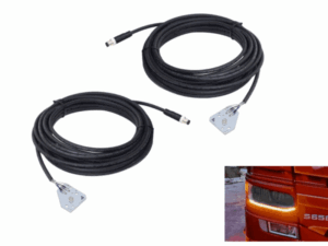 Scania LED daytime running lights with orange / white and strobe function - especially for Scania Next Gen 2016+ - EAN: 6090557024066