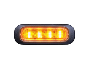 Strands Dark Knight 4 LED flitser met helder glas - LED flitser met ECE R65 keurmerk die geschikt is voor 12 en 24 volt gebruik - EAN: 7350133813507