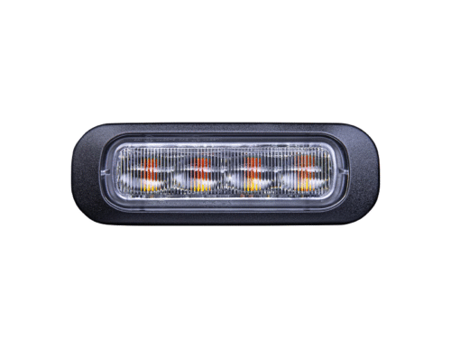 Strands Dark Knight 4 LED flitser met helder glas - LED flitser met ECE R65 keurmerk die geschikt is voor 12 en 24 volt gebruik - EAN: 7350133813507