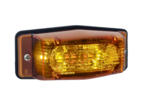 M-LED dubbelbrander ORANJE - FULL LED dubbelbrander met ECE R148 en ECE R65 keurmerk - dubbelbrander met LED flitser voor 12 en 24 volt gebruik -