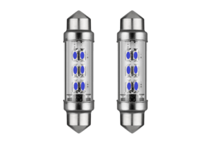 Festoon LED tube lamp 24 volt BLUE - LED interior lamp that fits in a tube lamp socket - can be mounted in truck, trailer and camper if it is connected to 24 volts - LED lamp is equipped with 6 LED points - EAN: 7448153441401