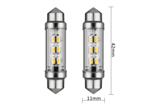 Festoon LED tube lamp 24 volt BLUE - LED interior lamp that fits in a tube lamp socket - can be mounted in truck, trailer and camper if it is connected to 24 volts - LED lamp is equipped with 6 LED points - EAN: 7448153441401