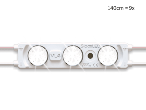 LED strip voor spoiler model lichtbak met een lengte van 140cm - geschikt voor lichtbak van IllumiLED en Nedking - werkt op 12 en 24 volt - geleverd met POWERUNIT