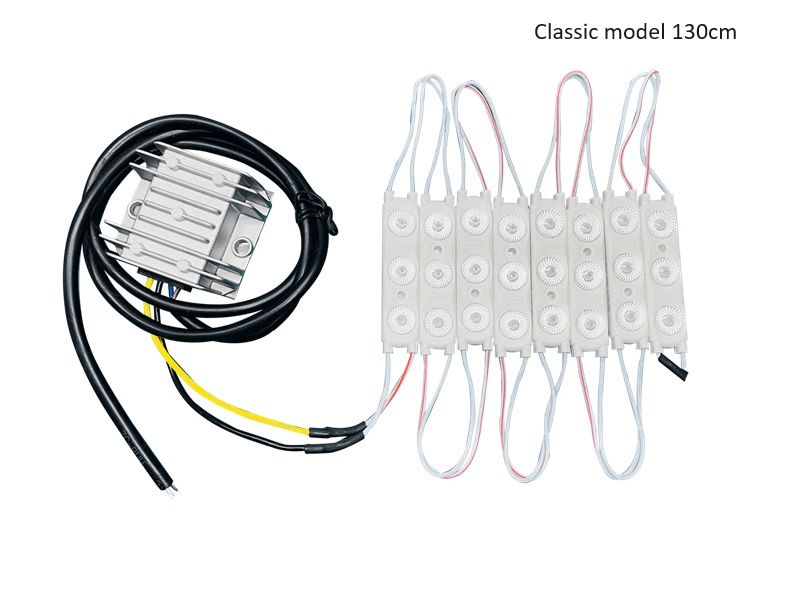 LED strip voor CLASSIC / OLD SCOOL model lichtbak met een lengte van 130cm - geschikt voor een RETRO DESIGN NEDKING lichtbak - werkt op 12 en 24 volt - geleverd met POWERUNIT - EAN: 6438203003162
