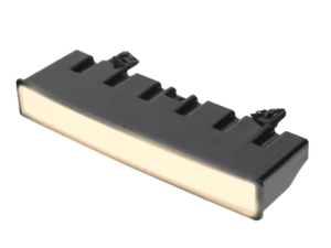 MTRS zonneklep lamp LED WARM WIT - geschikt voor onder andere Scania Next Gen vrachtwagen - voor nieuwe lampgaten - behuizing is ZWART van kleur - Matronics nummer 240920-WW - EAN: