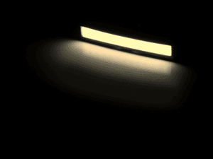 MTRS zonneklep lamp LED WARM WIT - geschikt voor onder andere Scania Next Gen vrachtwagen - voor nieuwe lampgaten - behuizing is ZWART van kleur - Matronics nummer 240920-WW - EAN: