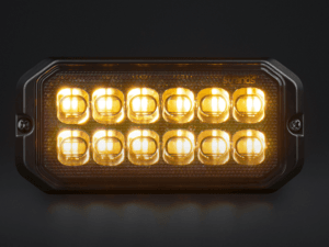 Strands Dark Knight 12 LED Blitz DUAL COLOR - Warnleuchte mit ECE R65 Gütezeichen - - Strands 850461 - Strands DARK KNIGHT STROBE LIGHT DUO 12 LED - geeignet für 12 und 24 Volt - EAN: 7323030192167