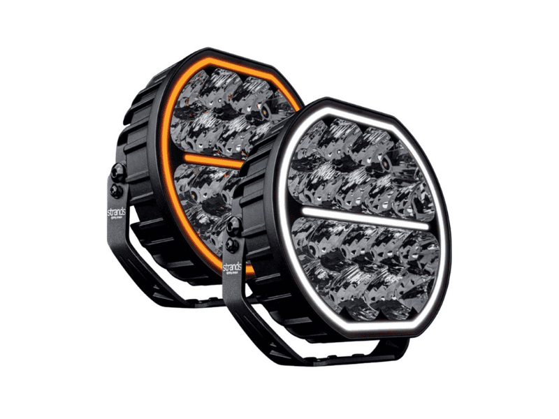 Strands Big Energy 9 inch verstraler - tweekleurig standlicht - geschikt voor 12 en / of 24 volt gebruik - Strands 270976 - 18 LED punten - EAN: 7323030190194