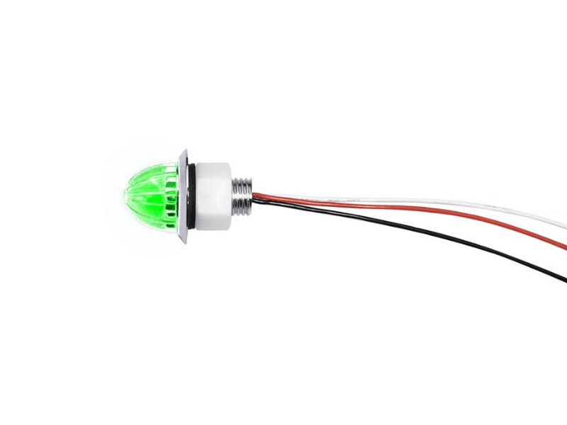 Nedking mini melon light groen - 350219 - helder glas - diameter 38 mm - 12 & 24 volt - IP67