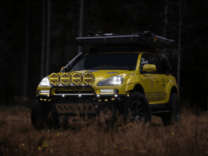 Siberia XP 9 inch gemonteerd op een 4x4 Porsche Cayenne