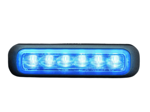 850404-B - flitser blauw - EAN: 7323030191788 - Strands - IP69K - 6 LED's - geschikt voor 12 & 24 volt