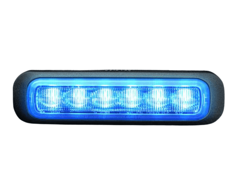 850404-B - flasher blue - EAN: 7323030191788 - Strands - IP69K - 6 LED's - suitable for 12 & 24 volts