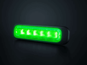 850404-G - flitser groen - EAN: 7323030190064 - Strands - IP69K - 6 LED's - geschikt voor 12 & 24 volt
