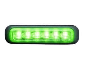 850404-G - flitser groen - EAN: 7323030190064 - Strands - IP69K - 6 LED's - geschikt voor 12 & 24 volt