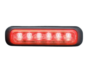 850404-R - flitser rood - EAN: 7323030191795 - Strands - IP69K - 6 LED's - geschikt voor 12 & 24 volt