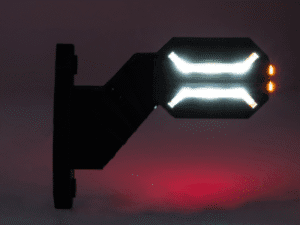 Breedtelamp DRAGON - oranje, rood en wit LED licht - HOR134