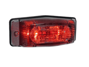 M-LED dubbelbrander ROOD met remlicht - ZM420 - old school look - ECE 148 Cat. SM1 - rode lens - geschikt voor 12 en 24 volt - LED markering