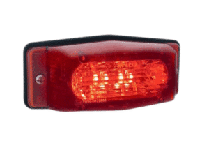 M-LED dubbelbrander ROOD met remlicht - ZM420 - old school look - ECE 148 Cat. SM1 - rode lens - geschikt voor 12 en 24 volt - LED markering