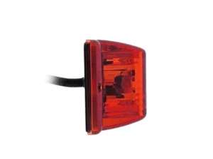 M-LED dubbelbrander ROOD met remlicht - ZM420 - old school look - ECE 148 Cat. SM1 - rode lens - geschikt voor 12 en 24 volt - LED markering