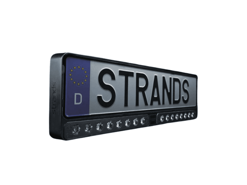Strands Nuuk E-Line black LED bar DUO - 12&24 volt - ECE R149 ref. 20 keurmerk - 8350 Lumen - 1 LUX @438m - 809446 - met kentekenplaathouder