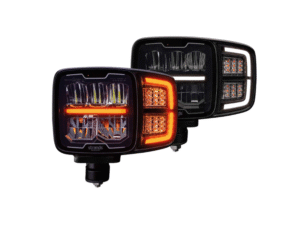 Strands HI-LO LED lamp - RECHTS - krachtige werklamp - automatische verwarming - ECE R148, R149 - 1 Lux@ 275 m - oranje en wit standlicht - voor tractor, sneeuwschuiver en vrachtwagen