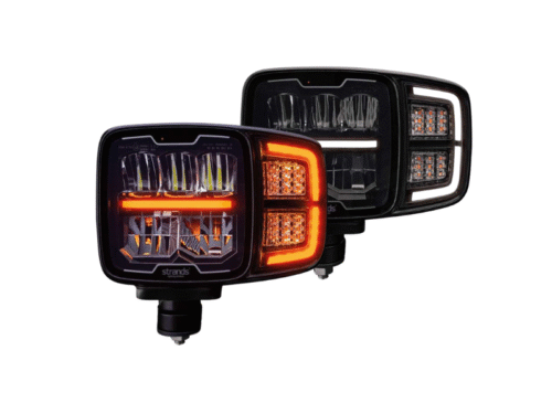 Strands HI-LO LED lamp - RECHTS - krachtige werklamp - automatische verwarming - ECE R148, R149 - 1 Lux@ 275 m - oranje en wit standlicht - voor tractor, sneeuwschuiver en vrachtwagen